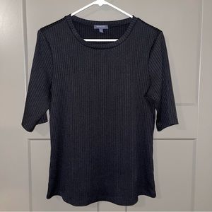 Black Madison Ribbed Top Size L